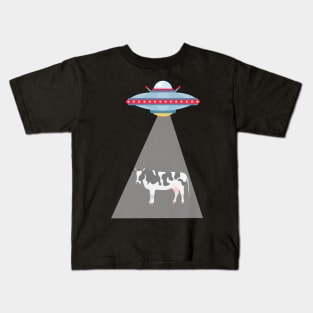 UFO Cow Abduction Kids T-Shirt